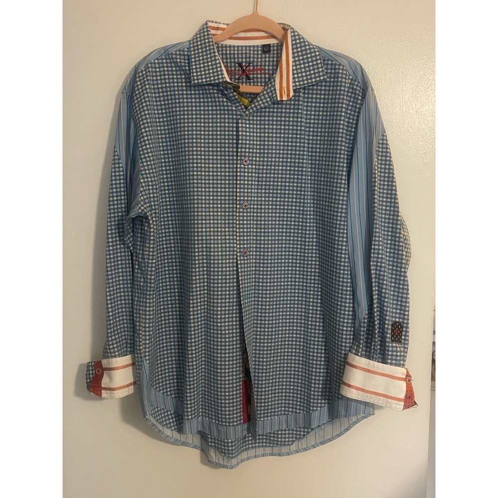 Robert Graham Mixed Patterns Button Down Shirt -Xl - image 1